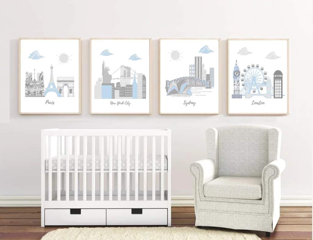 world travel themed nursery